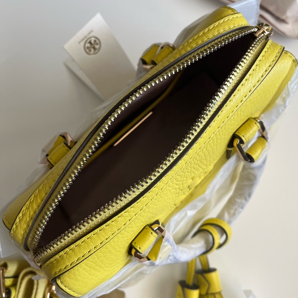 Tory Burch Thea Mini Web Satchel in Calendula - Picture 2 of 4